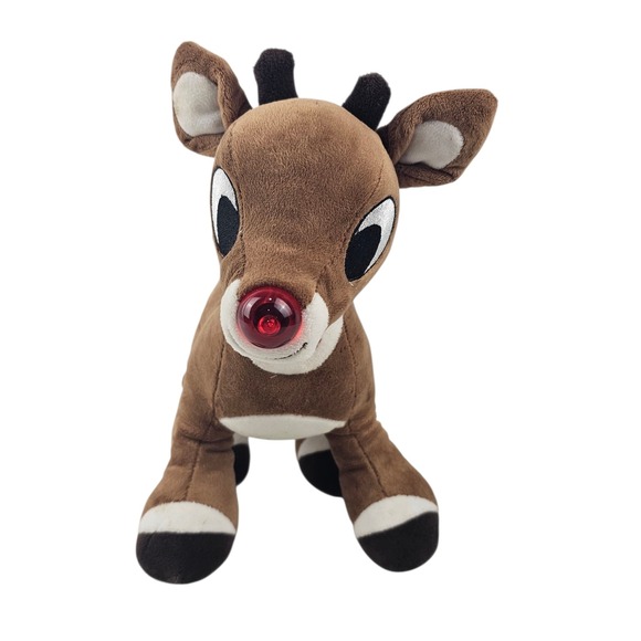 Rudolph The Red Nosed Reindeer Plush Rashti & Rashti 2016 Musical Light Up Nose - Picture 1 of 16